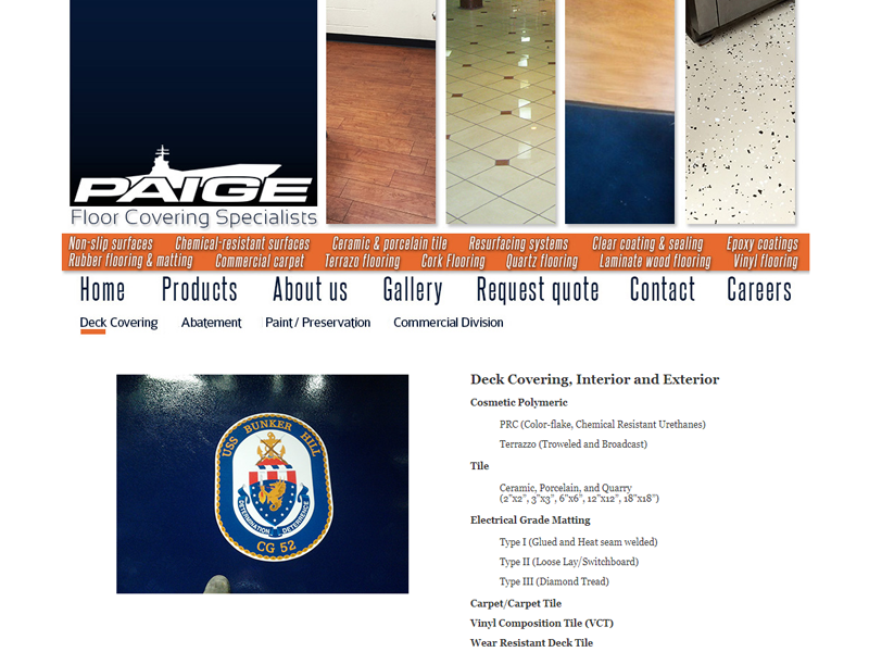 Paige Flooring Company screenshot